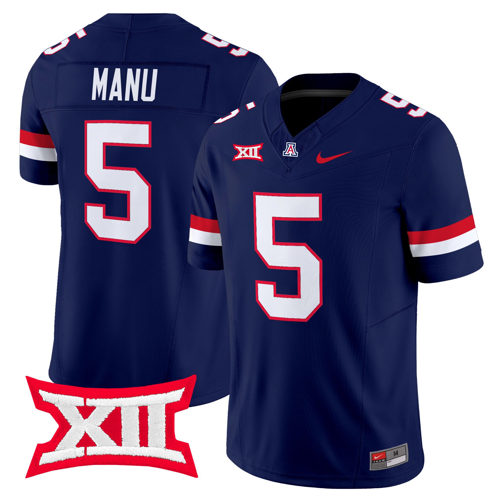 Men Arizona Wildcats #5 Manu Blue Nike 2024 Vapor Limited NCAA Jersey style 1